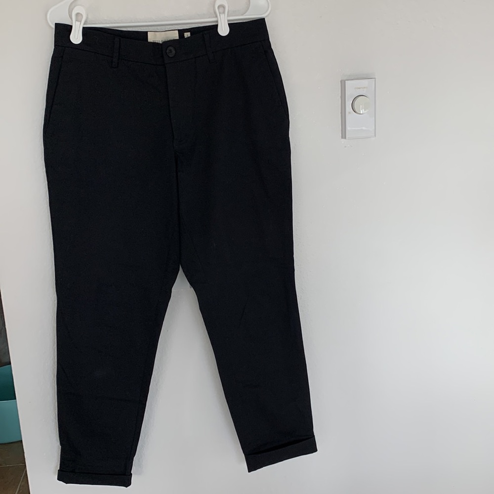 WILDFANG size 6 ankle pant, rolled cuff, in black